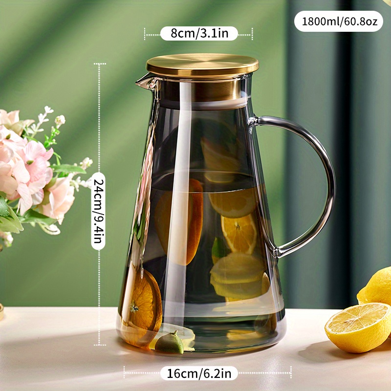 Capacity: 2 Litres 1.85 L Transparent Glass Water Jug, For Restaurant