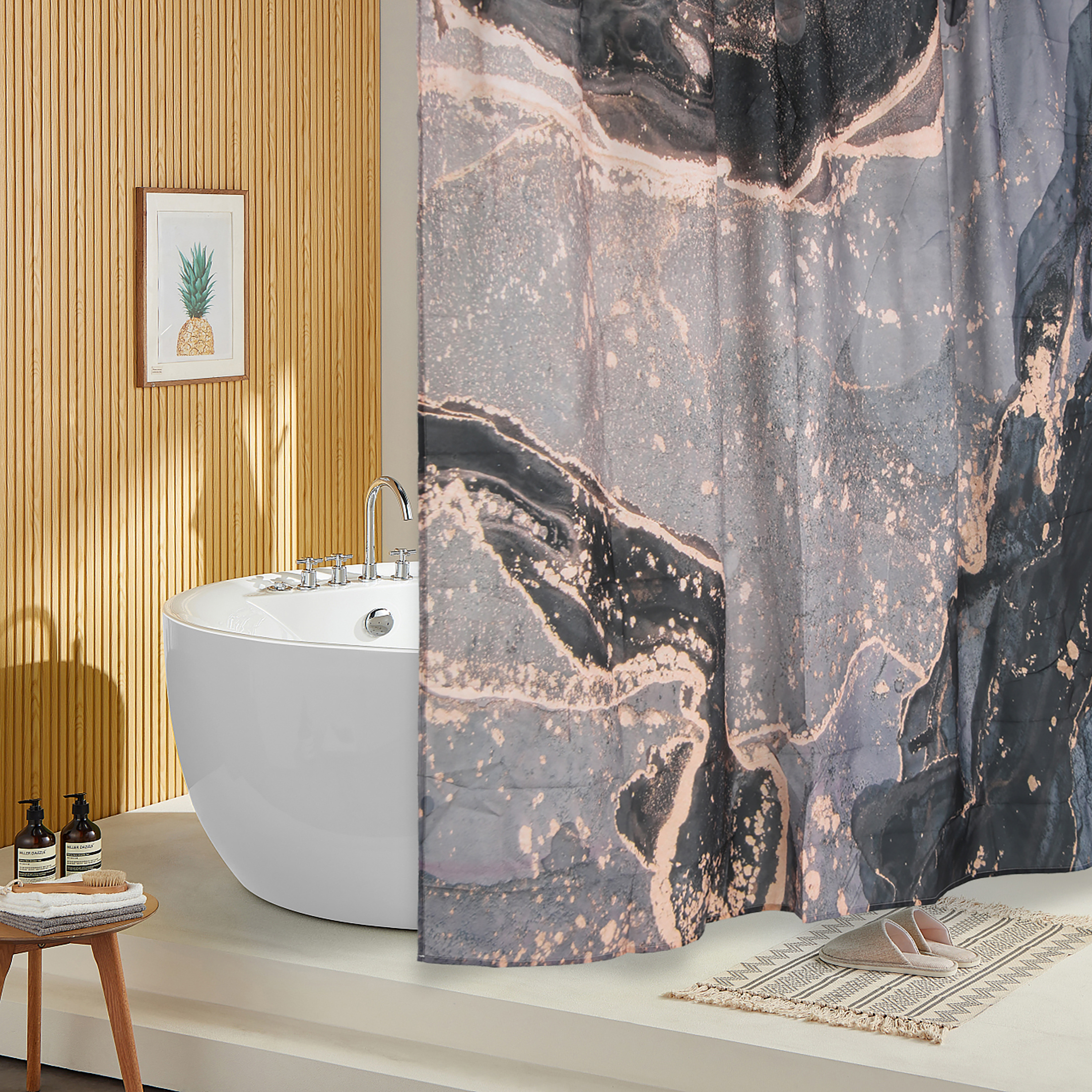 impermeable con anti-moho orquídea cuarto de baño Divisor Cortina de ducha, Mode de Mujer
