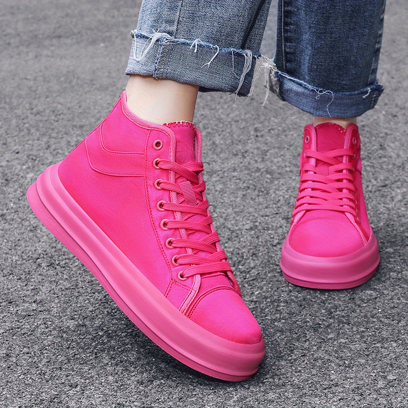 Hot pink canvas store shoes