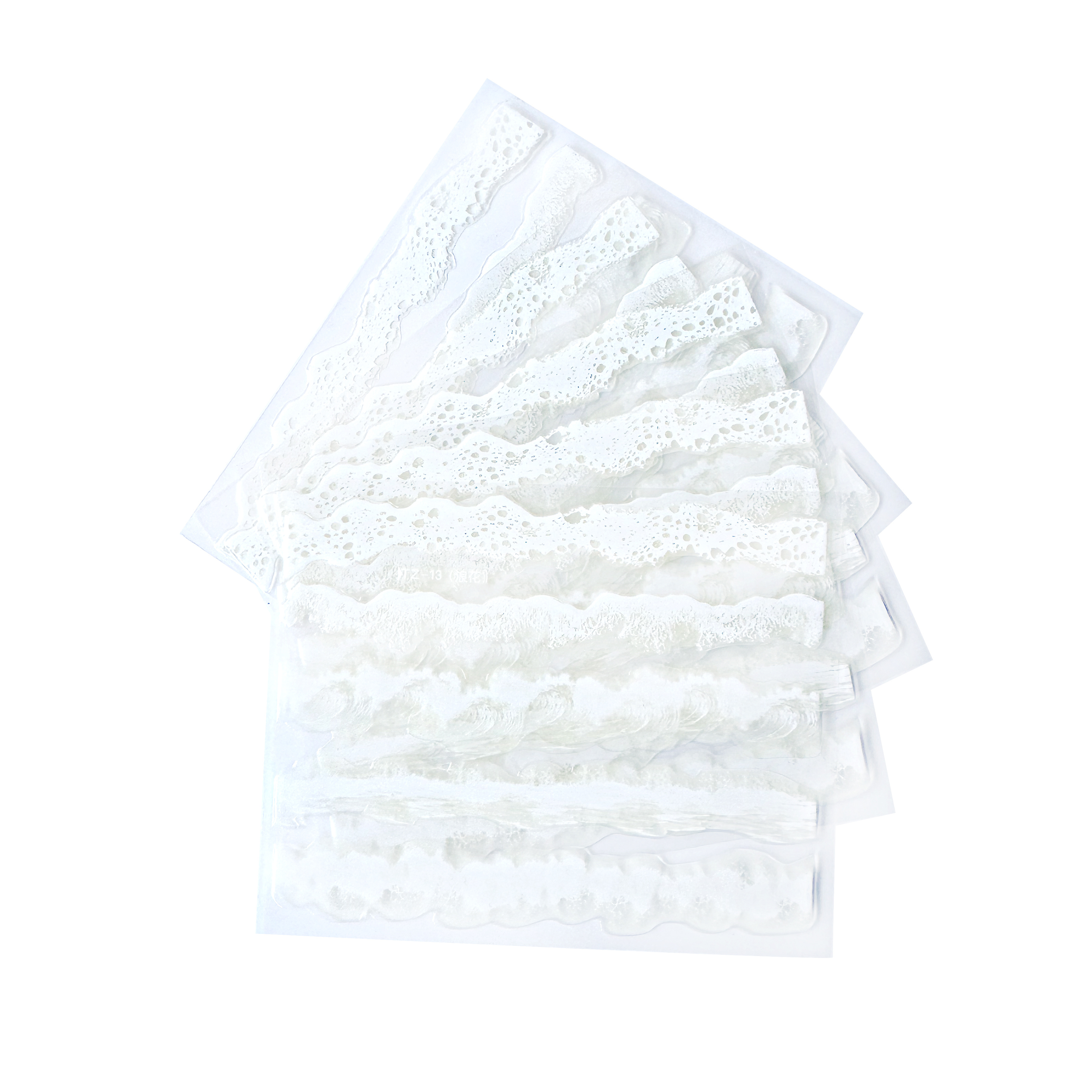 Image of 5 Sheets/set Resin Stickers Ocean Waves Resin Filler Art Supplies Kit Transparent White For Resin Molds Jewelry Making Crafts Decoration Additions (ocean Waves)
