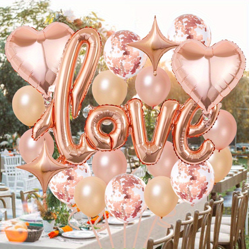 Set Large One Piece Love Aluminum Film Balloon Set Wedding