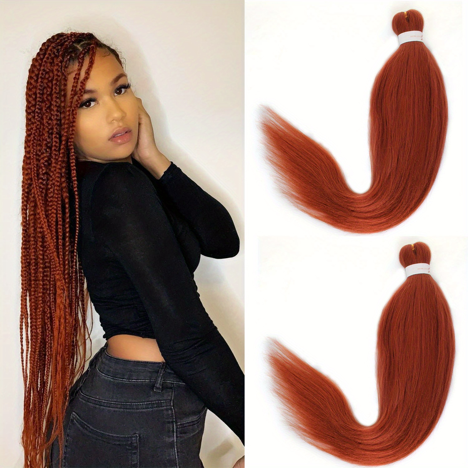 Black Braiding Hair Pre Stretched Easy Braiding Hair Yaki - Temu