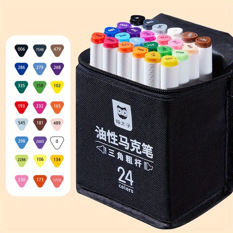 12/18/24/36-color Double-headed Marker Pen Box Set - Perfect For Kids'  Creative Art Projects! - Temu