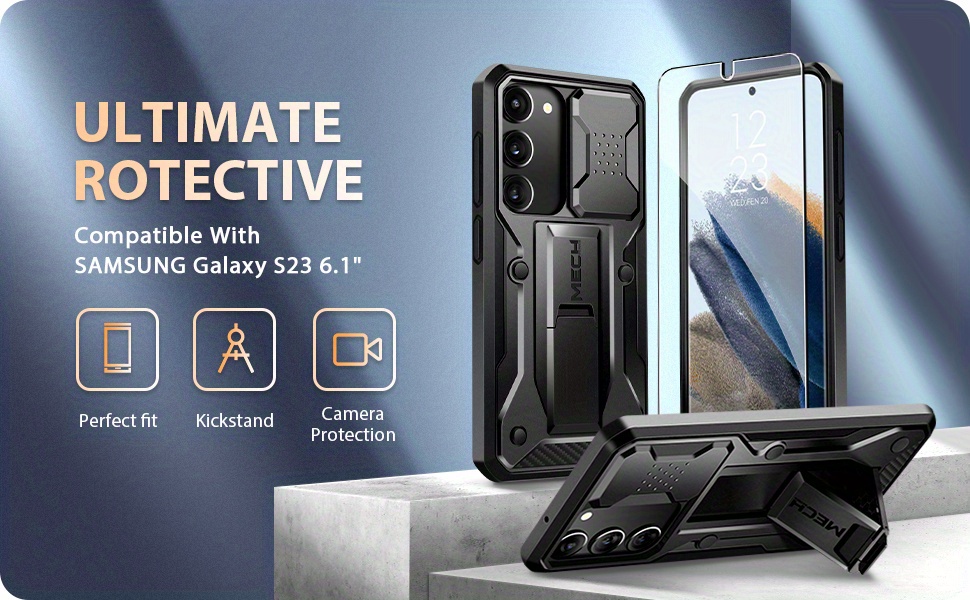 Funda para Samsung Galaxy S23 Ultra Case con protector de pantalla