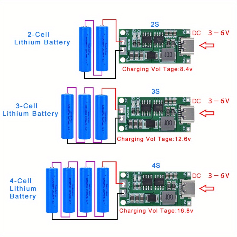 Boost Lipo Li ion Batteries Type c Charger 7.4v Temu