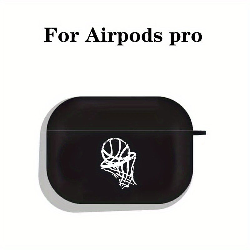 Black Basketball Graphic Pattern Headphone Clear Case For Airpods1