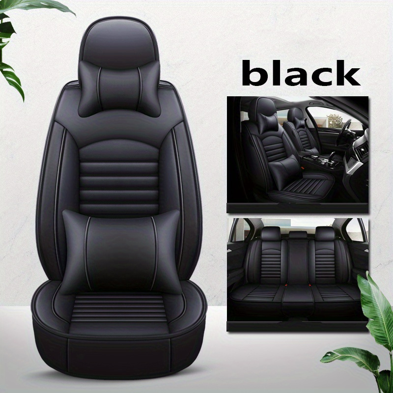 5 seat inclusive Car Seat Cover Pu Leather Four Seasons - Temu