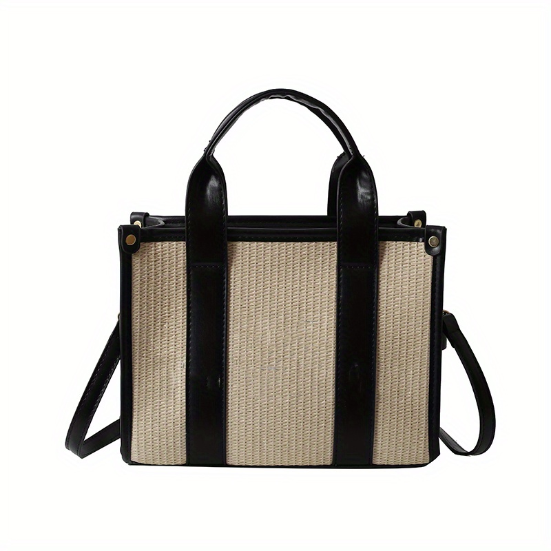 Bolso paja outlet negro