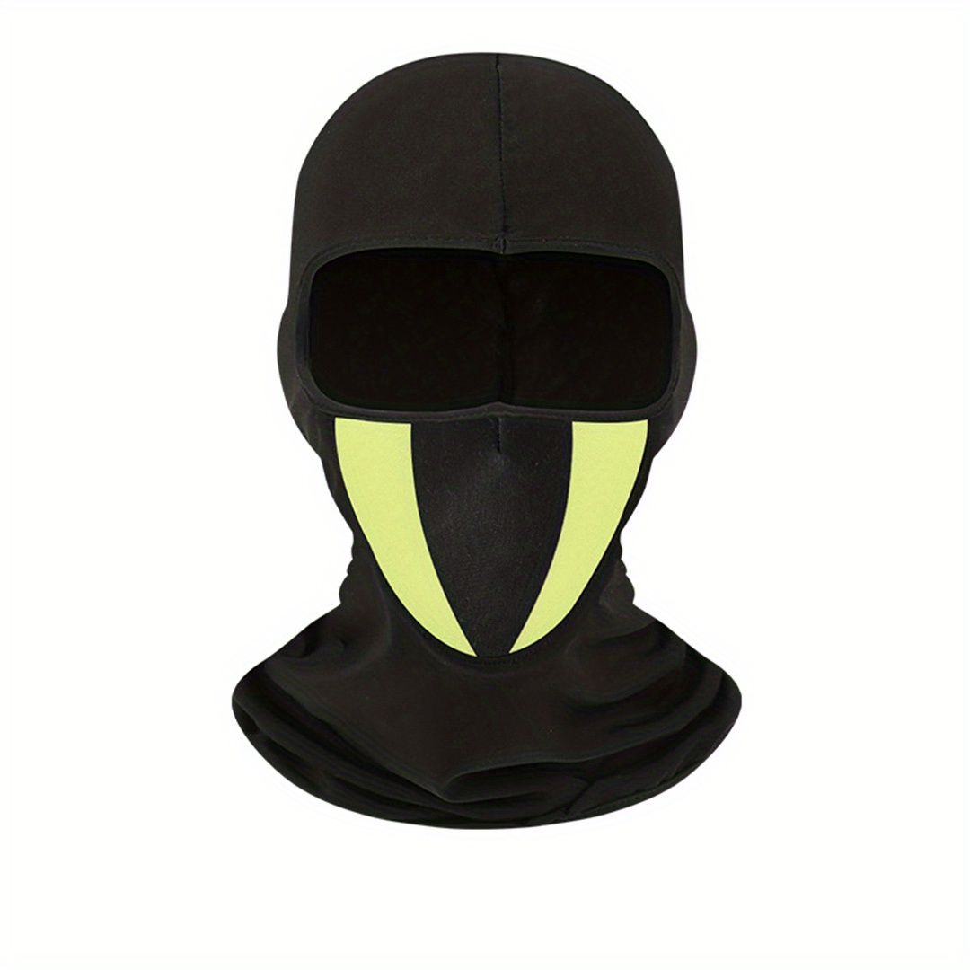 Balaclava Face Mask- Motorcycle Mask - Fishing Mask - Black-Yellow