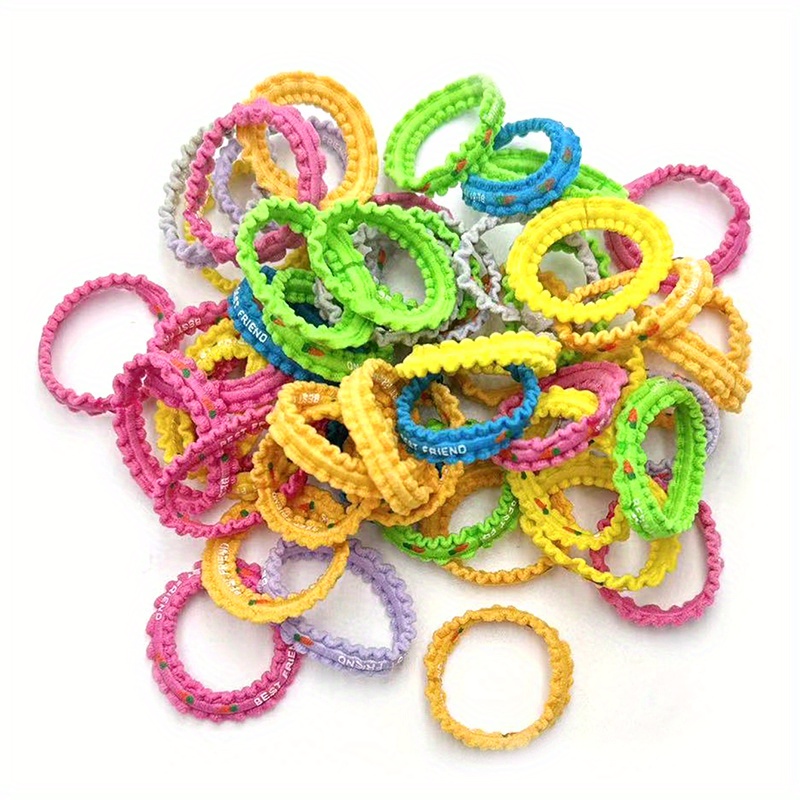 10Pc/Set Ponytail Holder Girls Cute Animals Fruit Hair Bands Hair Ties Hair Ring - Foto 8