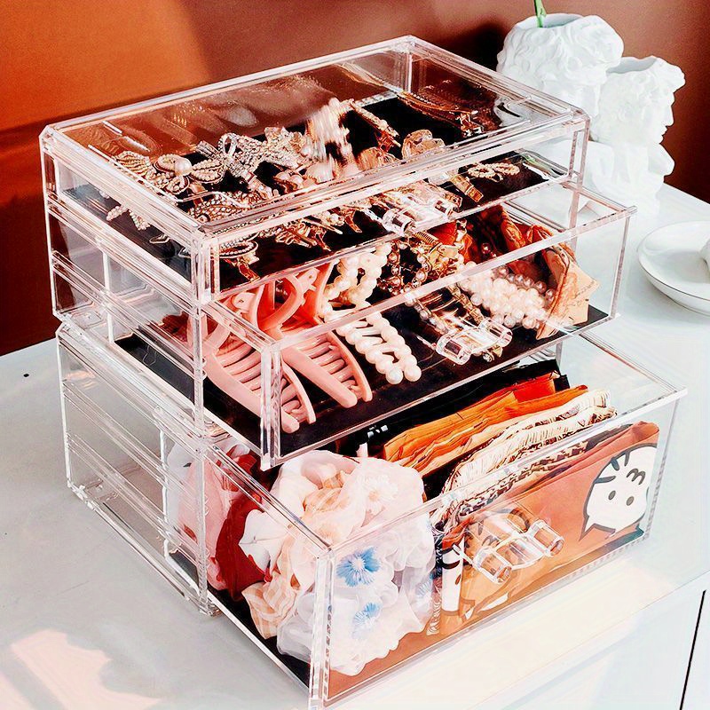Desktop Storage Box, Transparent Dust-proof Hair Accessories Organizer Box,  Grab Clip Hairpin Card Headwear Storage Case, Jewelry Box For Earrings,  Necklace, Bracelet, Ornaments, Adorn Article, Small Item, Organizer  Supplies - Temu Germany