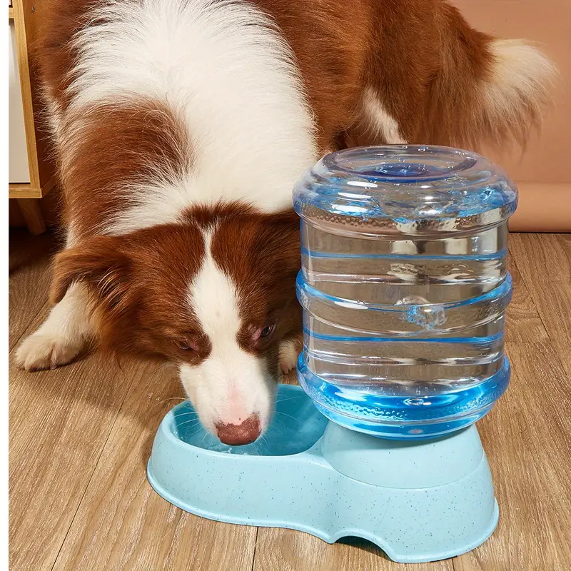 1 Stk. Großer Transparenter Haustierfutter- / Wasserspender, Wasser- / Futterspender Für Katzen Und Hunde Details 4