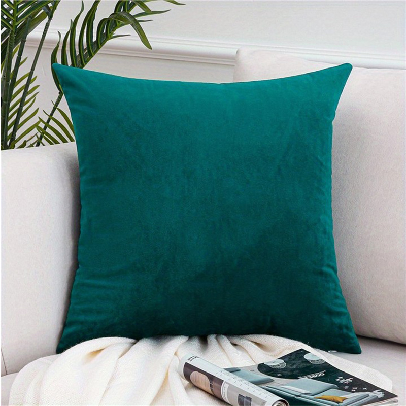 Dark teal velvet online pillow