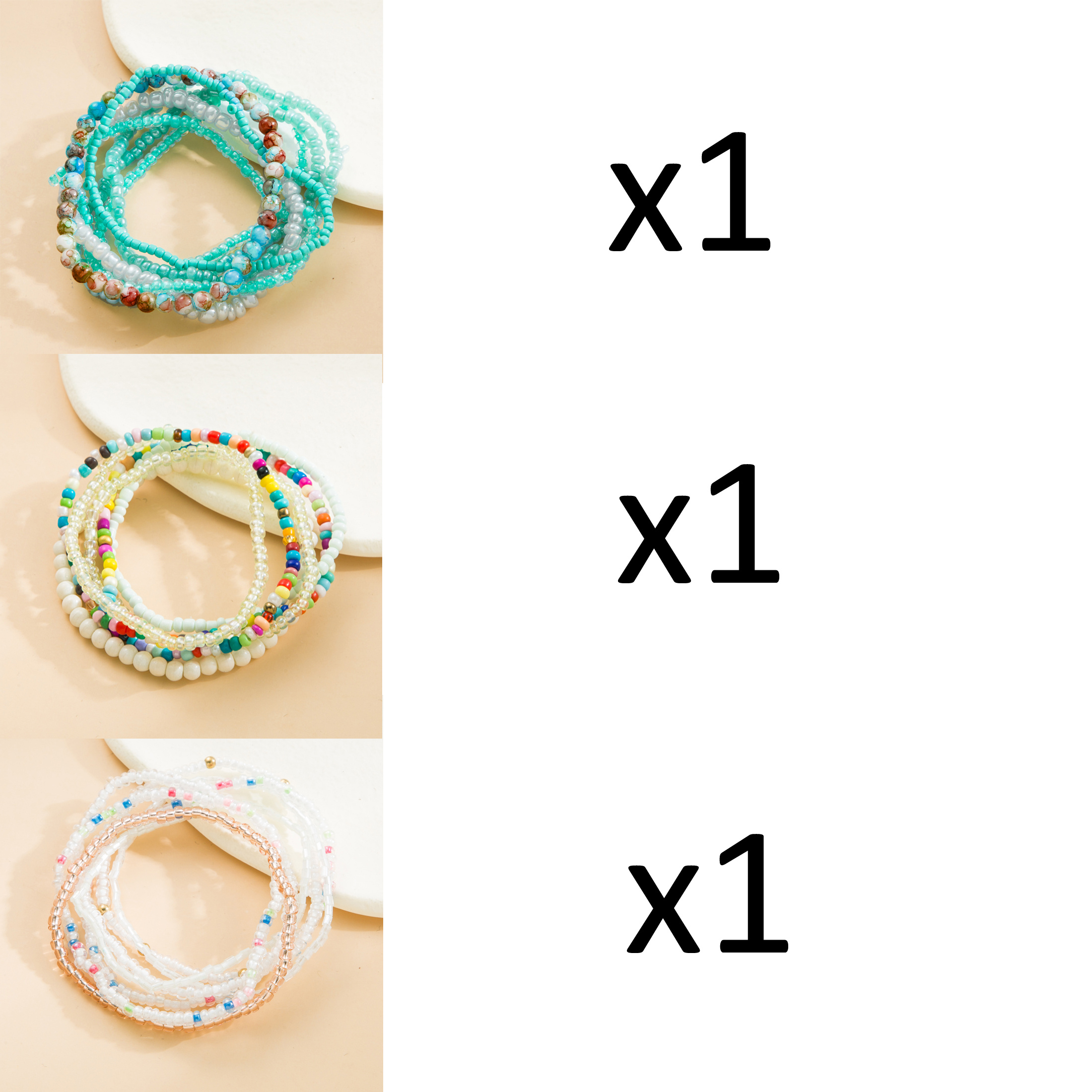 6pcs Handmade BFF Heart Beaded Stretchy Bracelet for Girls Kids Friendship Party Birthday Jewelry, Jewels Gift,Temu