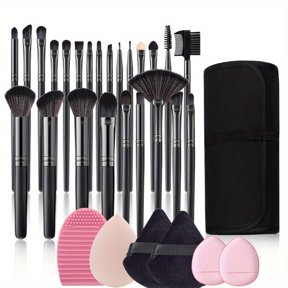 8 Pzas. Set Brochas Maquillaje Estuche Portátil Profesional - Temu