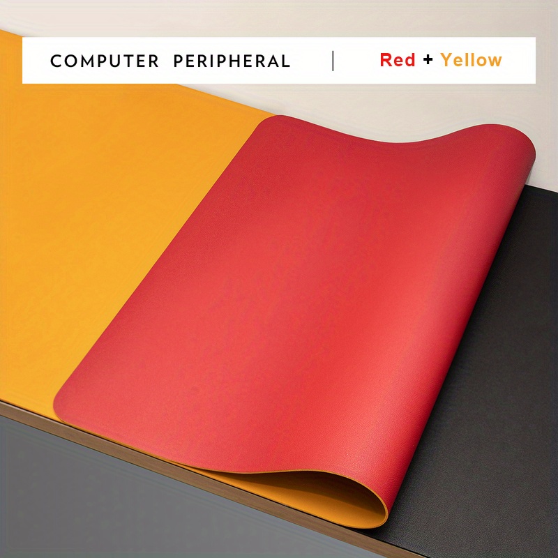 Double Sided Leather Mouse Pad Medium Office Computer Desk Pad Non-Slip 30 x 59