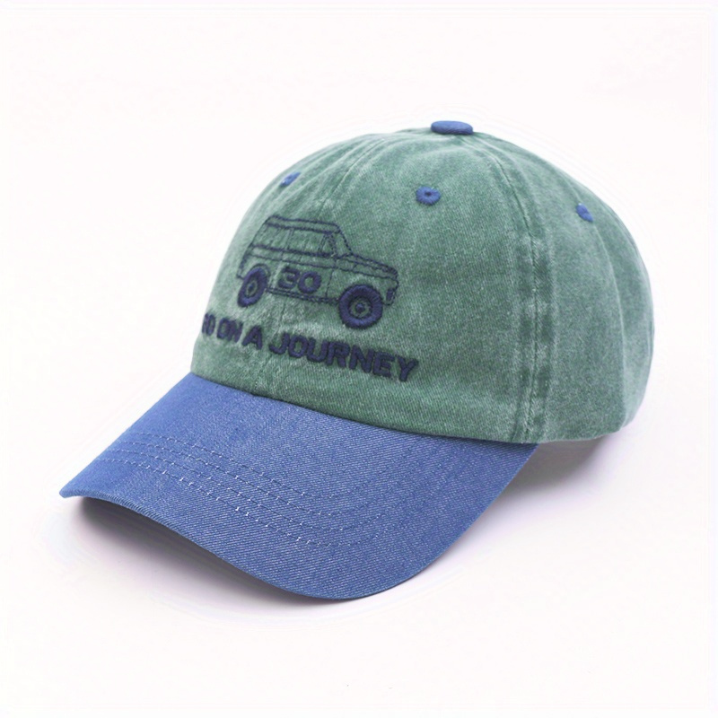 Casquette Enfant Motif Voiture - Baseball Brodée Réglable - Protection Solaire Printemps/Été/Automne - Fille Et Garçon