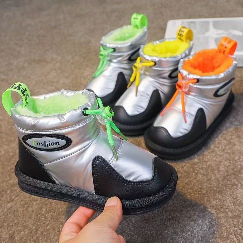 Kids Boys Girls Trendy Snow Boots Thermal Comfy Platform - Temu Canada