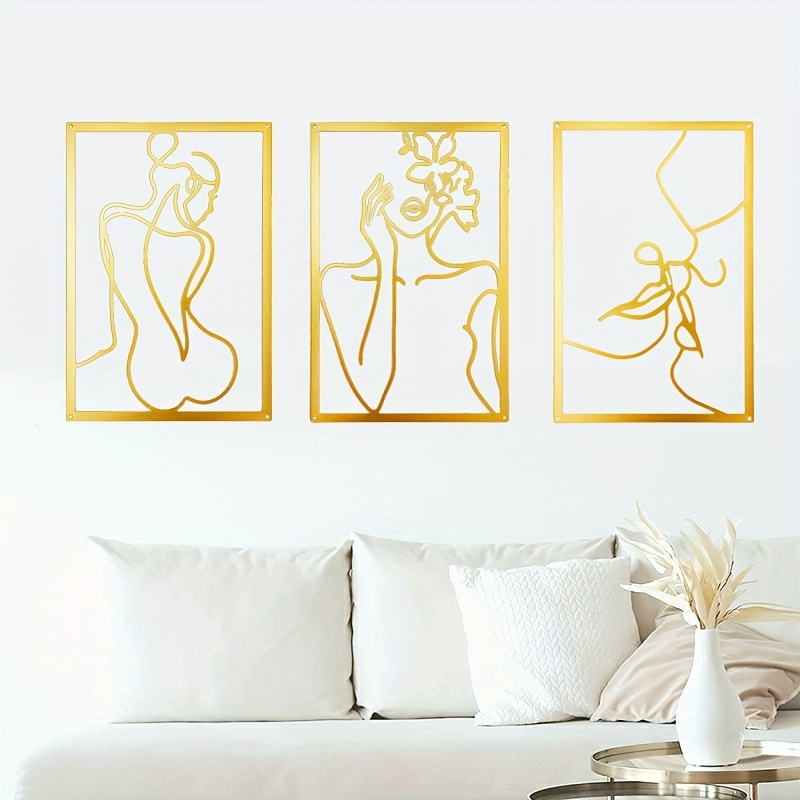 Colorful Metal Wall Decor minimalist Line Art Unique Wall - Temu Italy