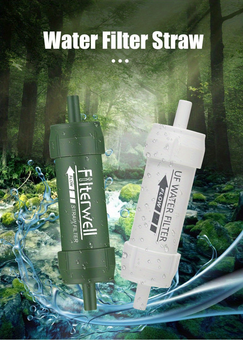 Filtro Agua Purificador Supervivencia Aire Libre, Filtro Agua Paja Mini  Sistema Filtración Agua Actividades Aire Libre, Ahorra Dinero En Temu