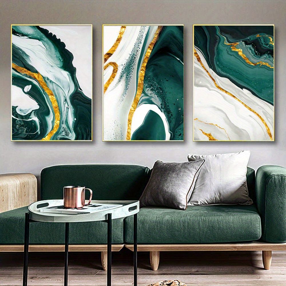Gold Black Canvas Art Posters Gray Silver Luxurious Marble - Temu