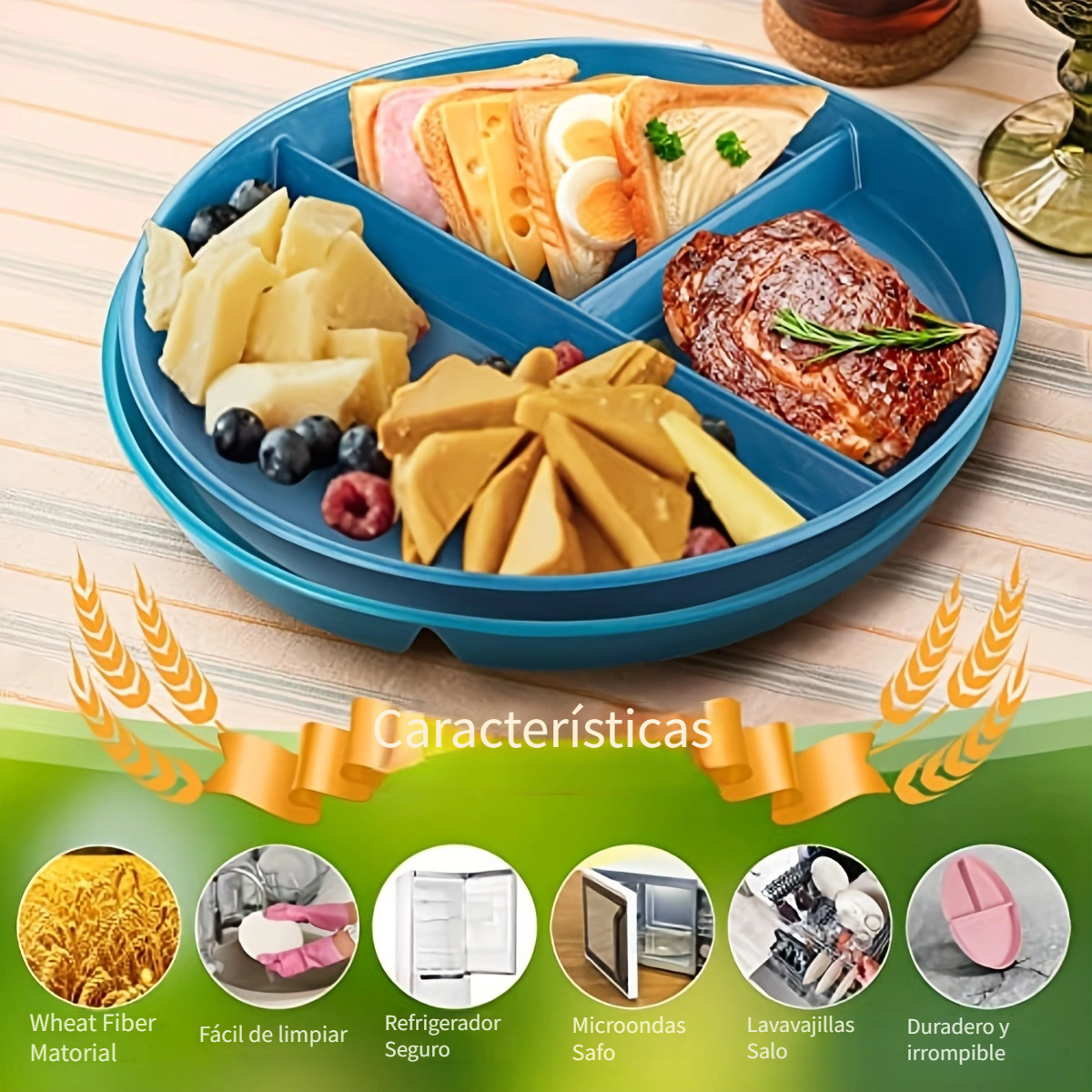 Platos de plástico respetuosos con el medio ambiente, plato de cena Apto  para lavavajillas multiuso, platos de cena irrompibles, suministros de  cocina - AliExpress