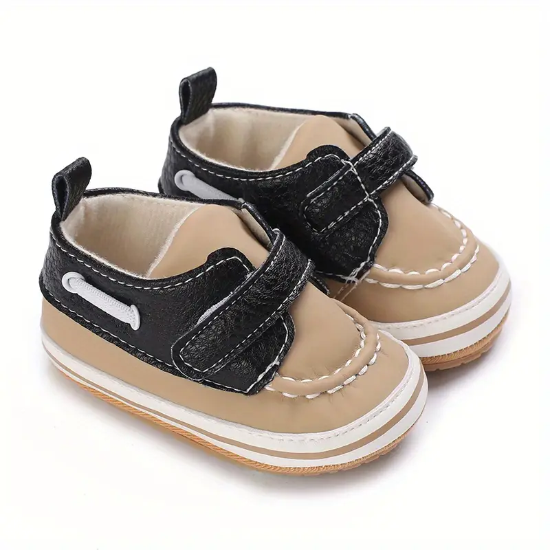 casual comfortable sneakers with hook and loop fastener for baby boys lightweight non slip walking shoes for indoor outdoor all seasons details 3