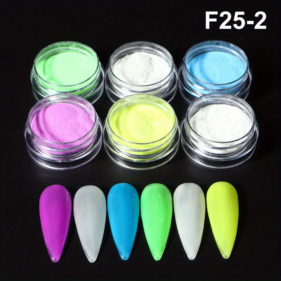 Fluorescent Nail Art Glitter Powder Neon Summer Phosphor - Temu