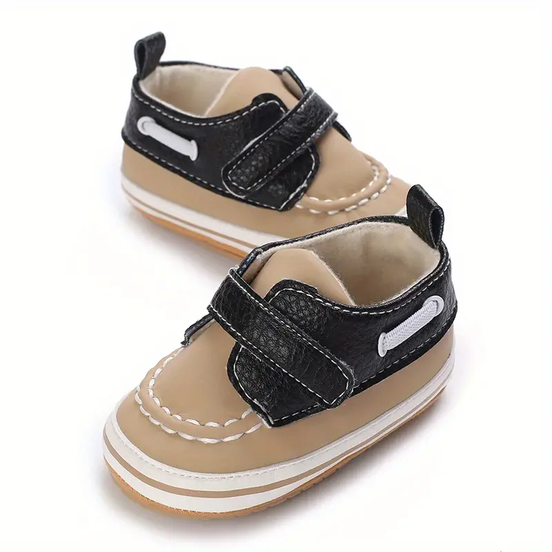 casual comfortable sneakers with hook and loop fastener for baby boys lightweight non slip walking shoes for indoor outdoor all seasons details 5