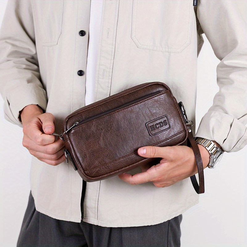 New Men's Fashion Envelope Bag Large-capacity Retro Print Clutch Bag Men's  Business Travel Business Clutch