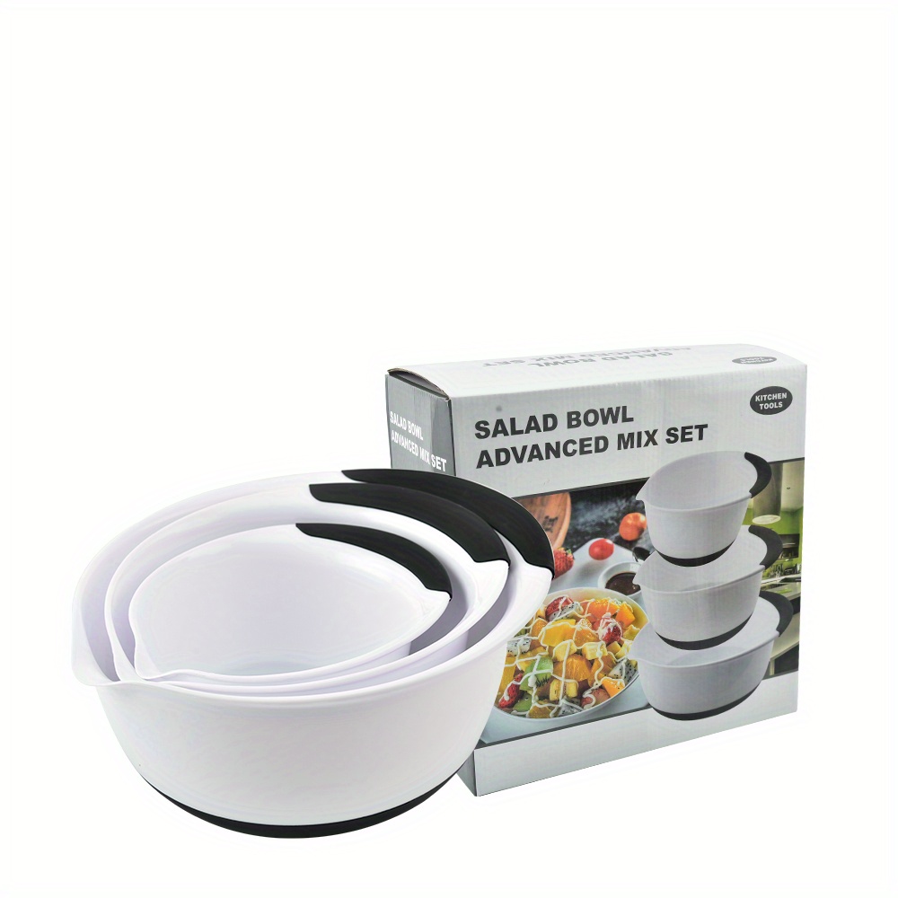 Salad Mixing Bowls With Lids Large Mixing Bowls Set Bamboo - Temu