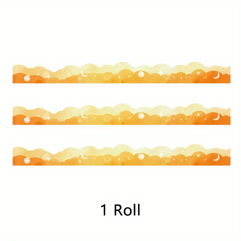 Watercolor Cloud Wave Series Washi Tape Lovely Scrapbook - Temu