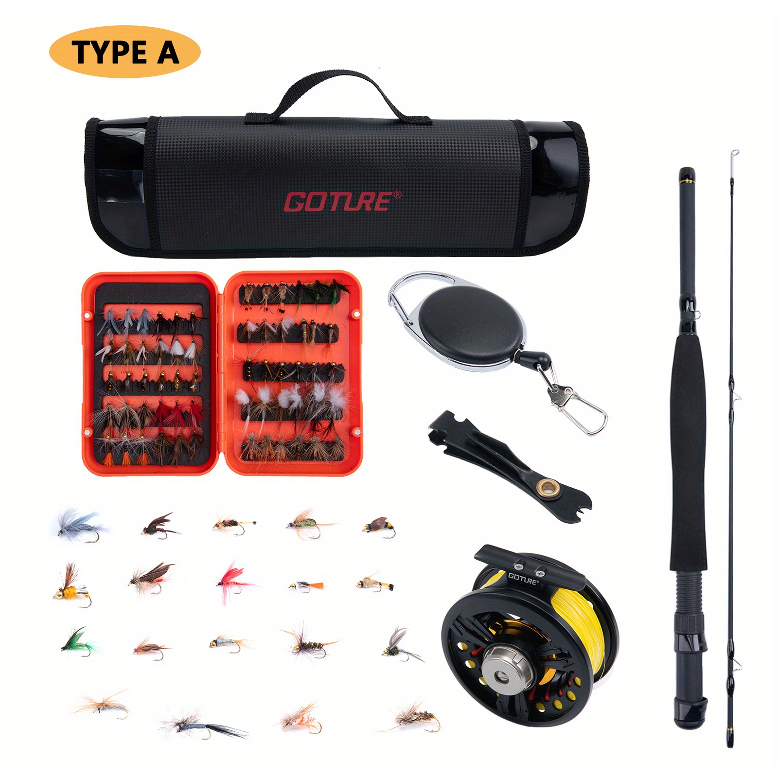 * Fly Fishing Rod And Reel Combo Fly Fishing Starter Package With  Waterproof Fishing Bag 2.7m/9ft Carbon Fly Fishing Rod ABS 5/6 Fly Fishing  Reel
