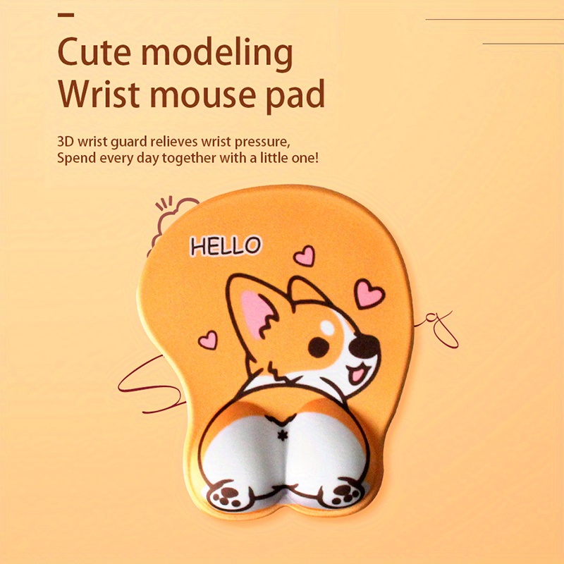 Cute Cat Corgi Computer Mouse Wrist Rest - Temu