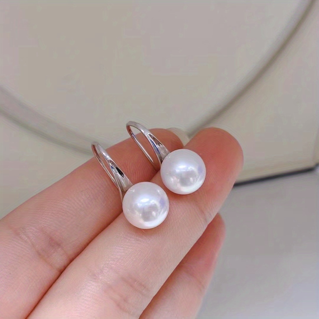 Clataly Orecchini A Forma Di C Con Perla: Gioielli Fashion Donna E Ragazza, Regalo Idea