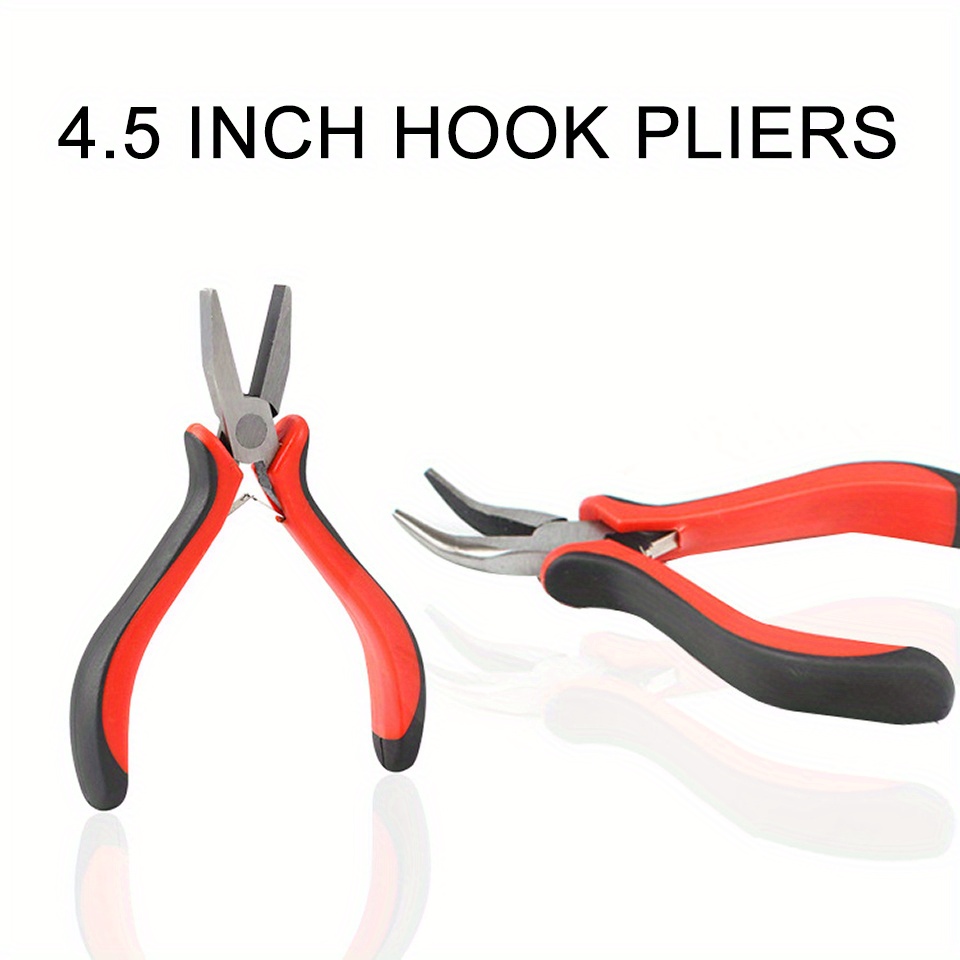 Bent Chain Nose Pliers, Ergonomic Comfort Grip Handle With Doubleleaf