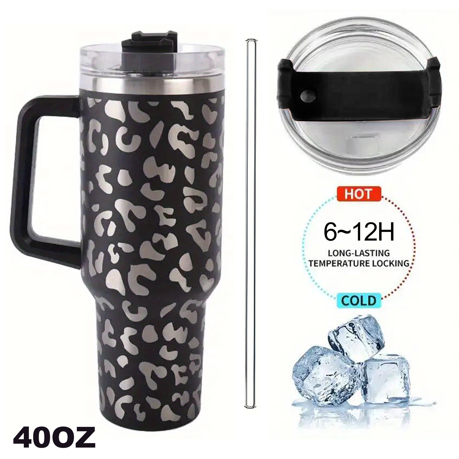 Camo Tumbler with Lid and Straw 20 oz Travel Camo Print Cup Stainless Steel  Vacuum Insulated Coffee Mug Gift for Women and Men 