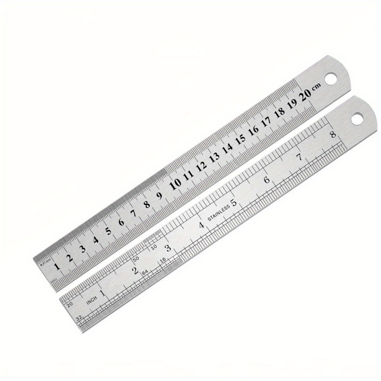 Stainless Steel Ruler Imperial Metric Steel Ruler Mechanical - Temu