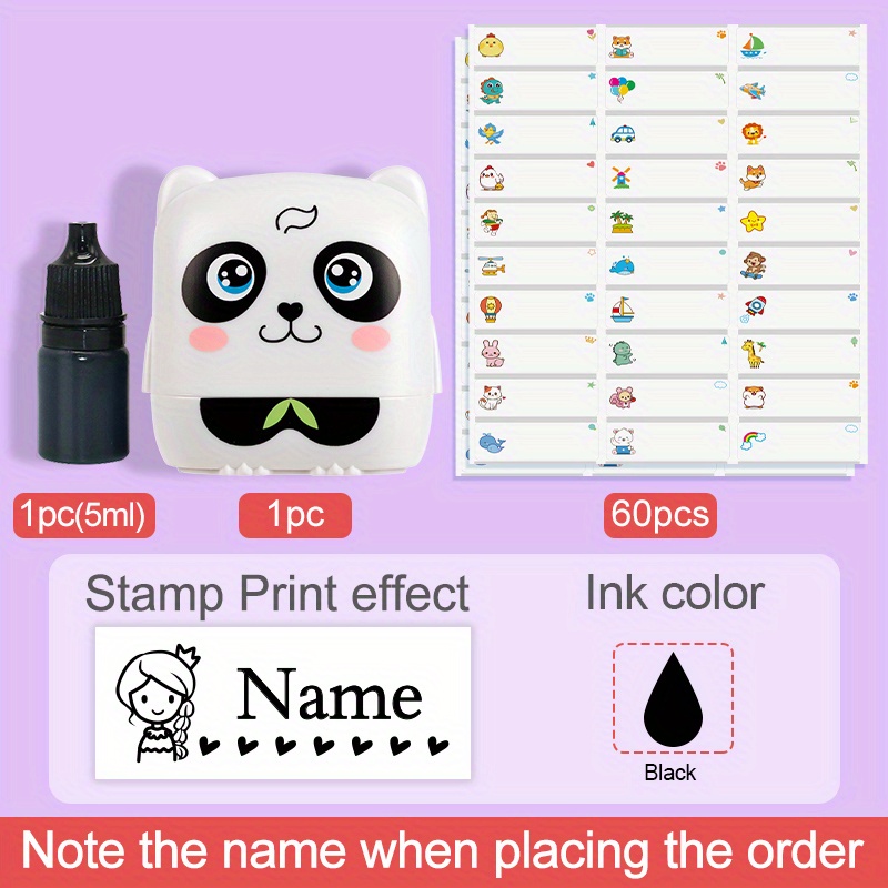  Name Stamp for Clothing Kids,Custom Name for Baby Student  Clothes Chapter Cartoon Children's Seal Cute for Kids,Waterproof Wash Not  Faded Stamp 4 Animal Styles (Boy Blue) : Office Products