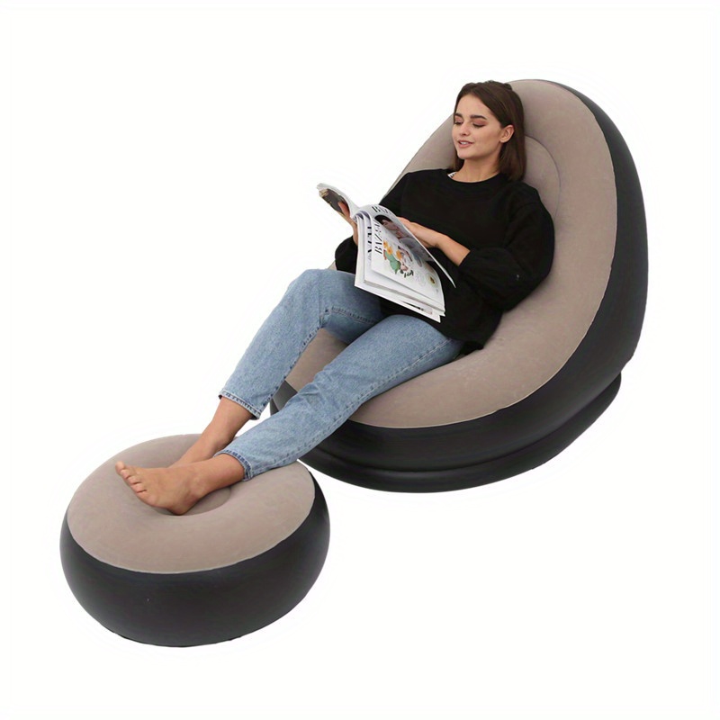 KingCamp Sofá inflable doble, silla de campamento resistente para adultos,  sofá de aire al aire libre para dos personas con soporte de correa fija