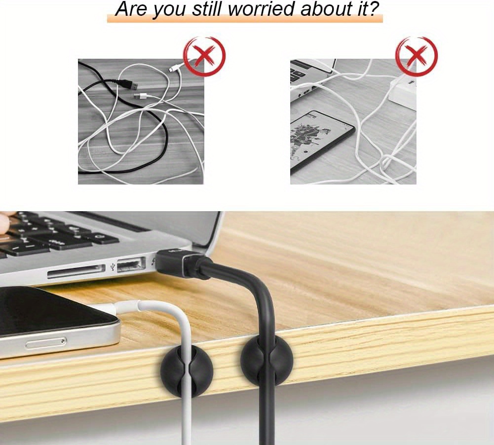 AHASTYLE Soporte organizador de cables, 5 ranuras, clips de cable de  escritorio, para organizar cable USB/cable de alimentación/cable, oficina  en casa