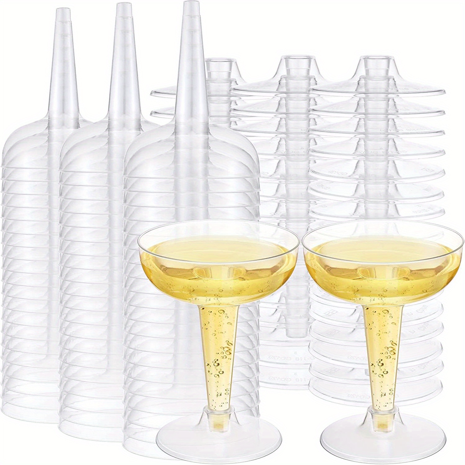 5 CLEAR Mini GLASS CHAMPAGNE COUPES DESSERT GLASSES