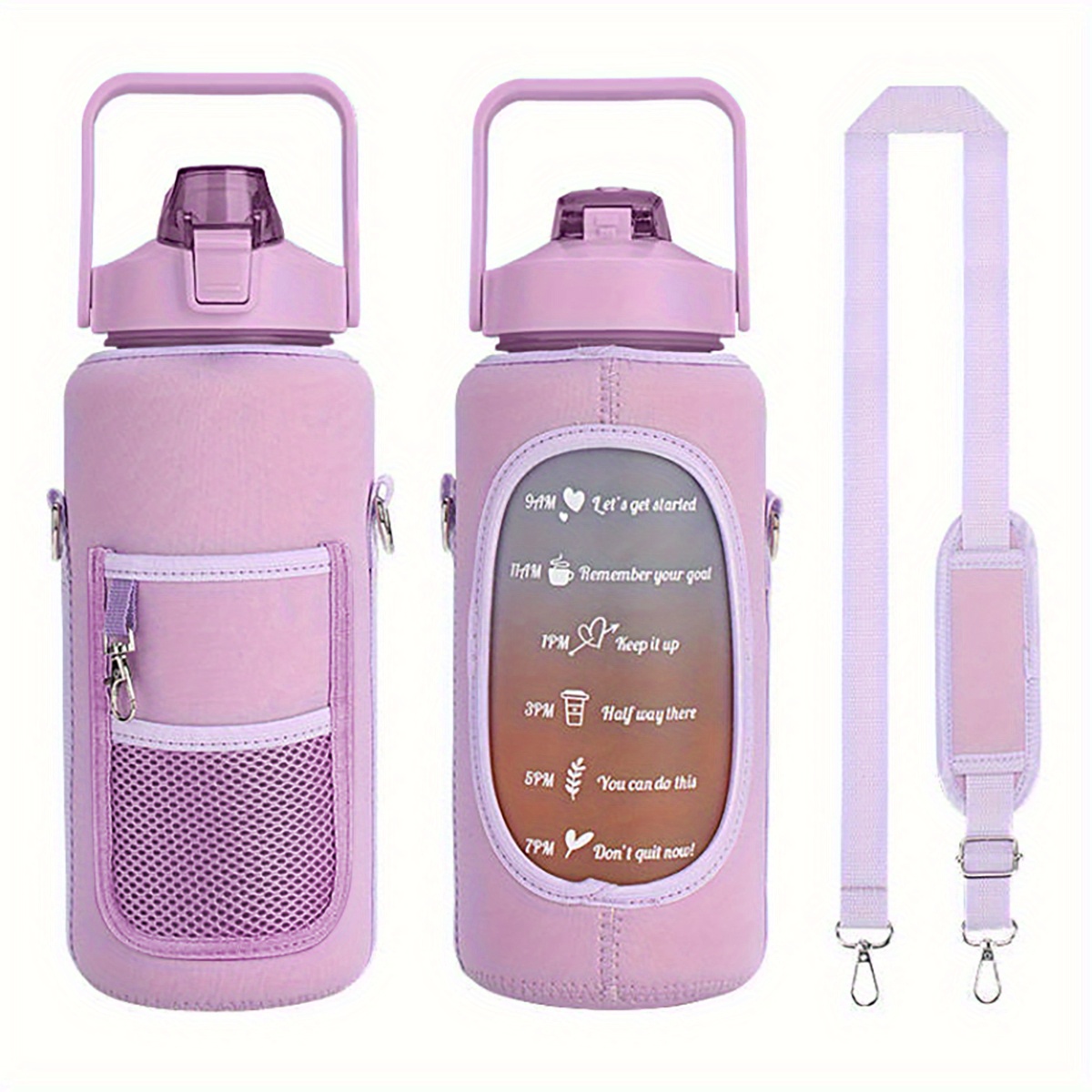 Neoprene Sports Water Bottle Cover With Phone Holder - Half Gallon