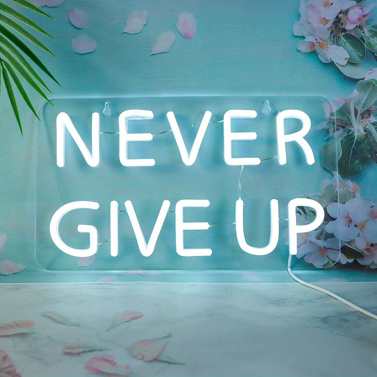 Never Give Up Neon Sign, Neon Never Give Up Sign