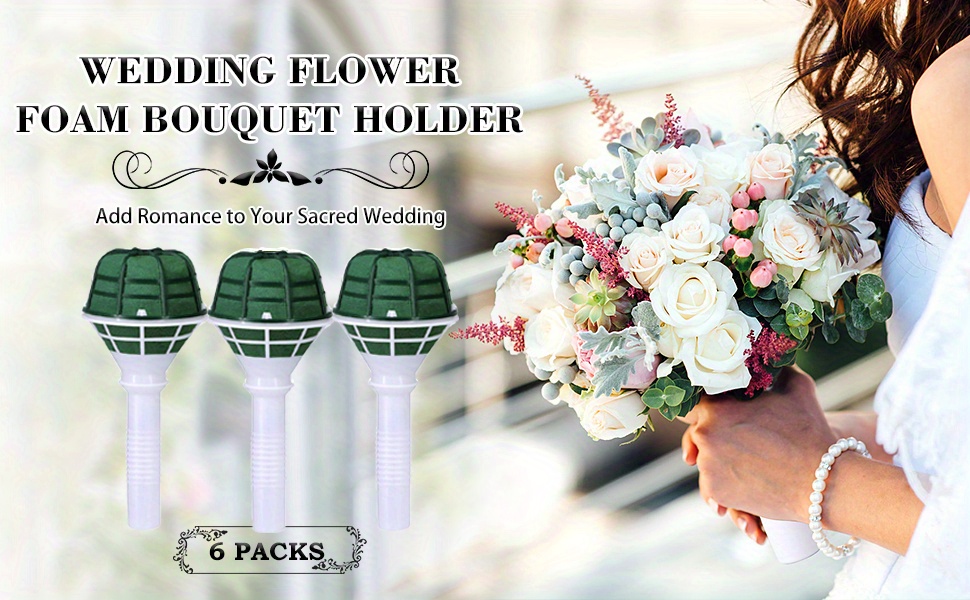 Floral Foam Bridal Bouquet Holders Pack 6