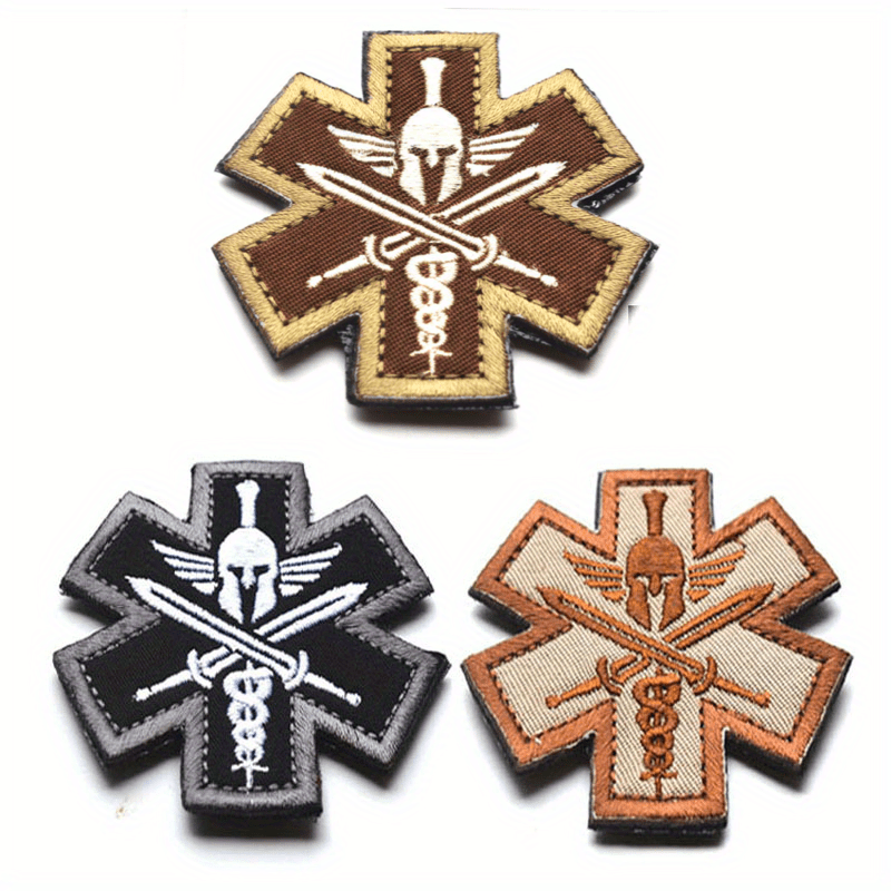 33Pcs Tactical Embroidered Patches Gold Color Morale Iron on Patches  Military Sew on Patch for Decorating Repairing Jackets Shoes Bags Vests  Backpacks