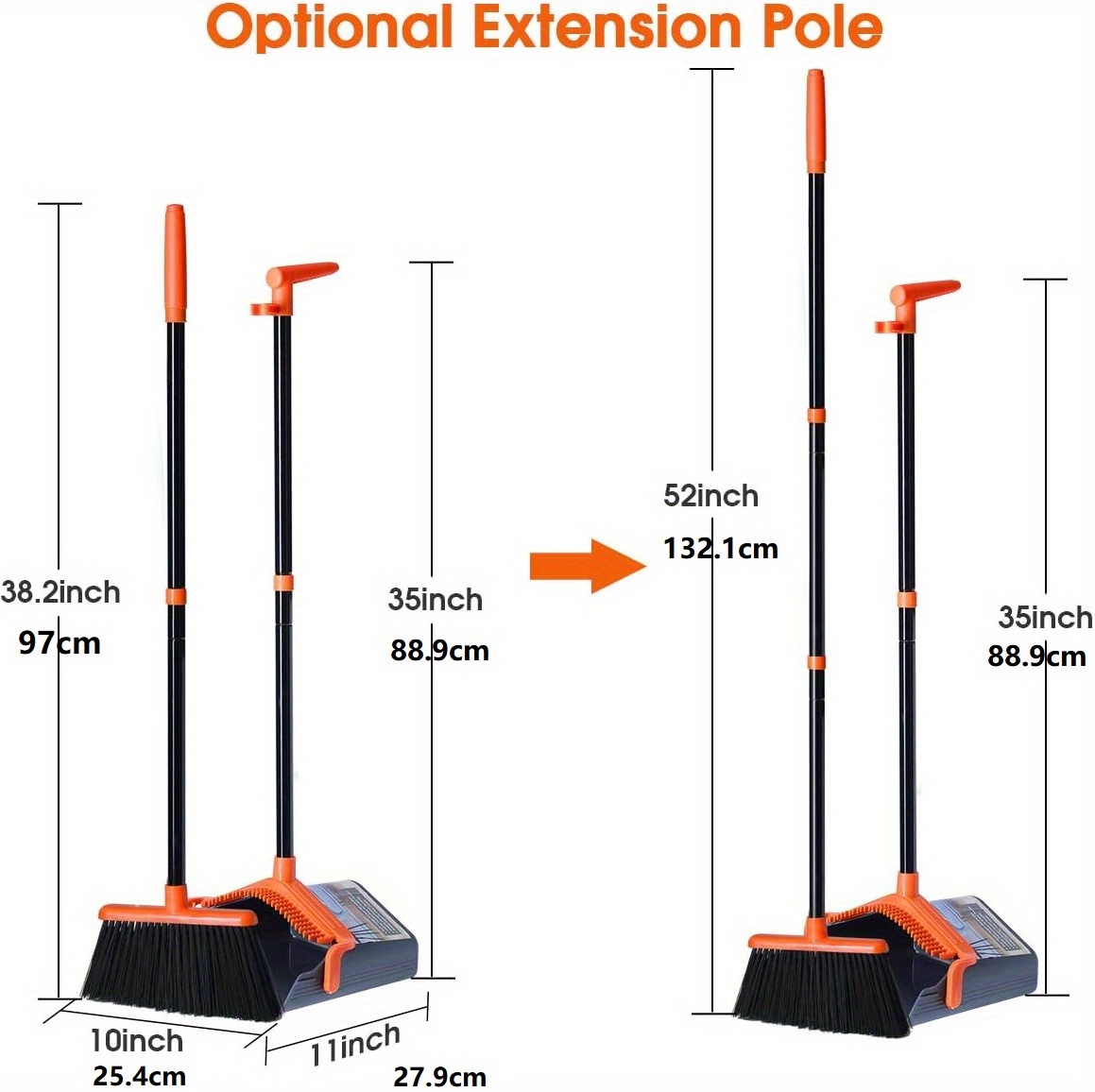 Broom Dustpan Set Broom Dustpan Long Handle Comb Teeth Temu Canada