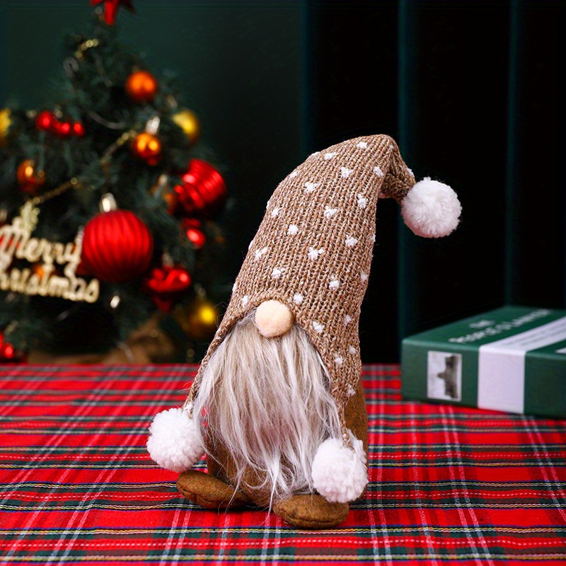 1pc Décoration De Noël Gnome Peluche Poupées De Gnomes De - Temu
