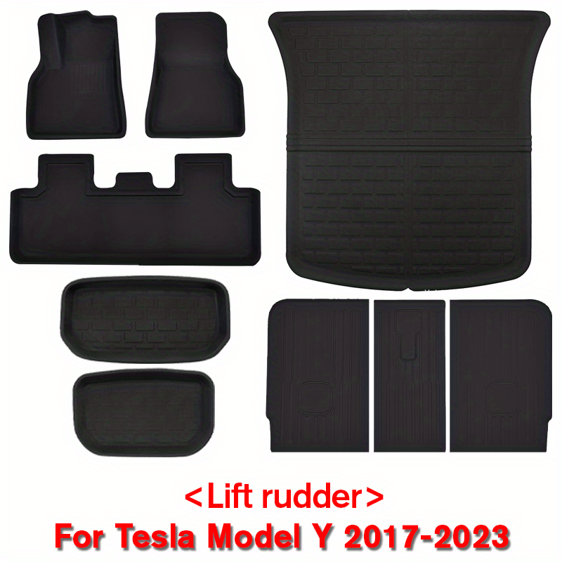 Auto 3D-Fußmatten für Tesla Model Y Model 3 2023 - 2022 Cargo  Kofferraummatten Wasserdicht Allwetter Durable Xpe