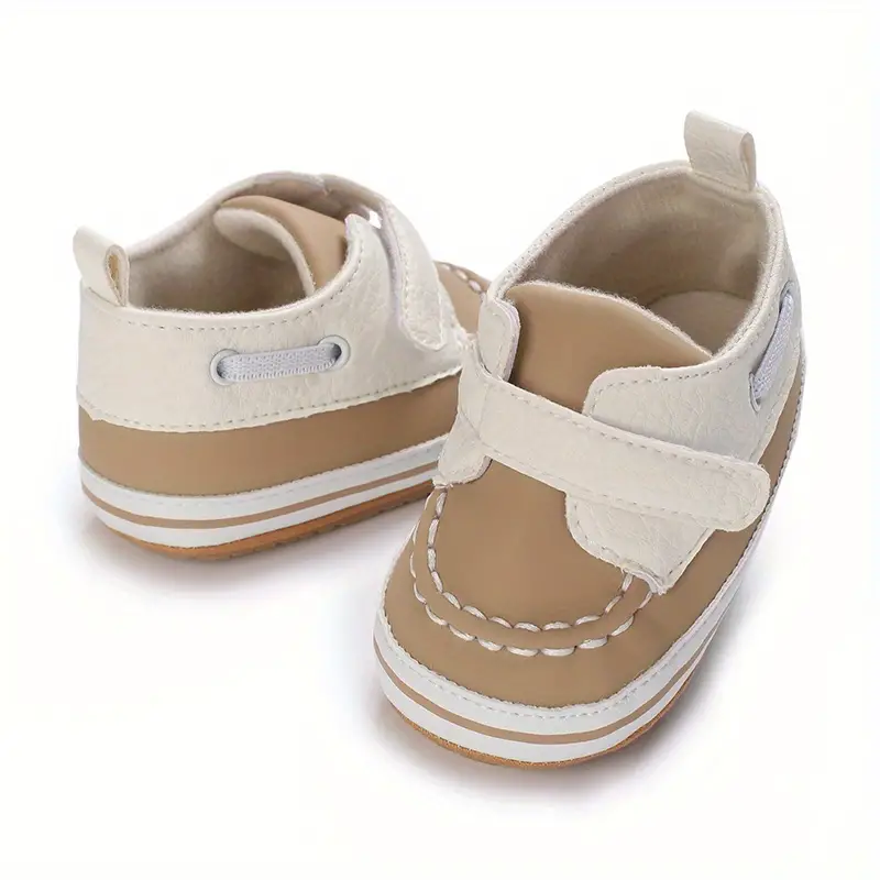 casual comfortable sneakers with hook and loop fastener for baby boys lightweight non slip walking shoes for indoor outdoor all seasons details 10